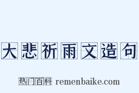 大悲祈雨文造句是什么意思的图片